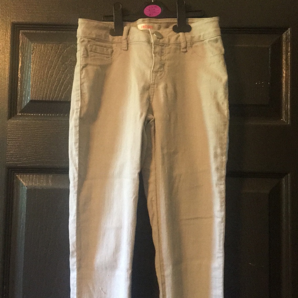 Tan skinny jeans